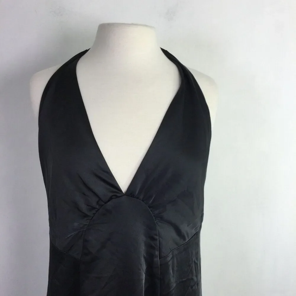 FREE PEOPLE Womens Dance Till Dawn Satin Maxi Dress Black Size XL NWT $250